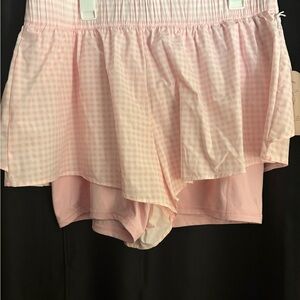 Pink Gingham Athletic Shorts